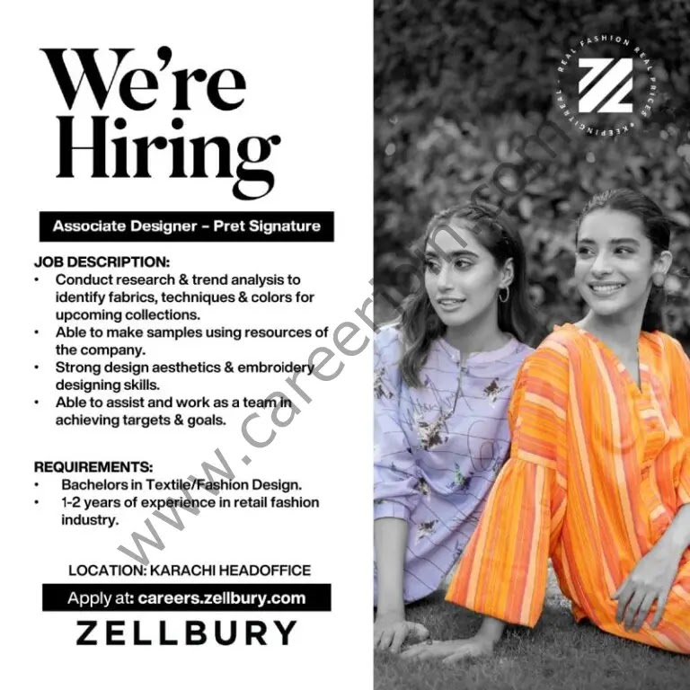 Jobs in Zellbury Pakistan