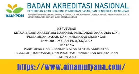 Link Download Hasil Banding Akreditas SD MI SMP MTS SMA MA SMK Tahun 2024