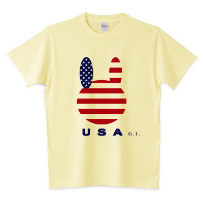 国旗,sheches,USA,ウサギ,Tシャツ,アメリカ,