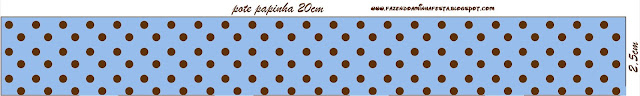 Brown and Light Blue: Free Printable Candy Bar Labels.