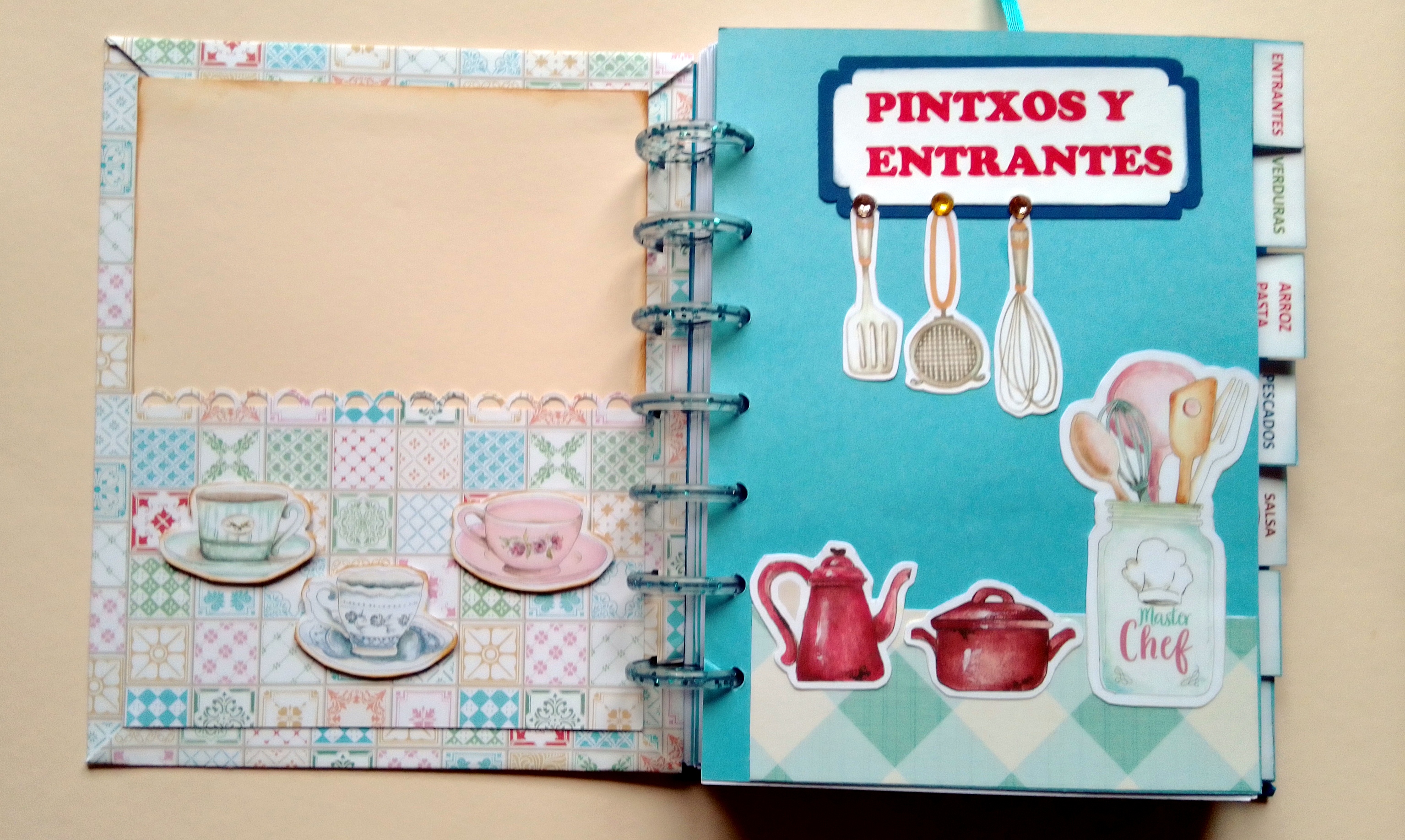 Cuaderno de Recetas Personalizable - Mejor Hecho a Mano