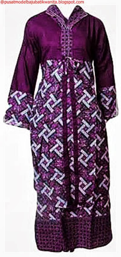 Model Baju Batik Gamis Muslimah untuk Lebaran 2014 
