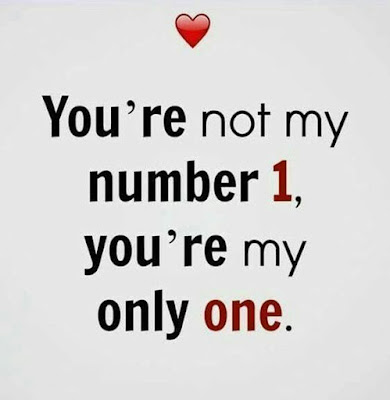 You're not my number 1, you're my only one.