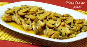 Febras com cogumelos