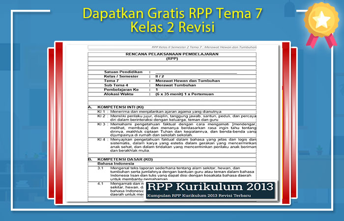 Dapatkan Gratis RPP Tema 7 Kelas 2 Revisi