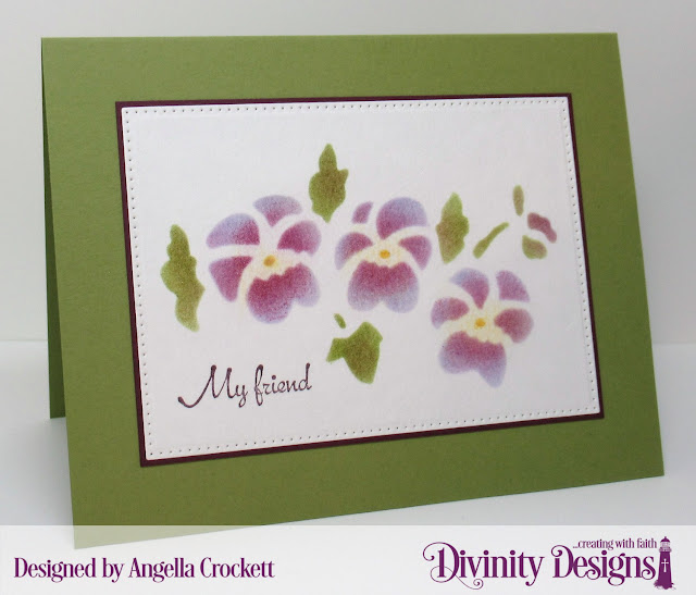 Divinity Designs My Friend and Pierced Rectangles Dies, Card Designer Angie Crockett