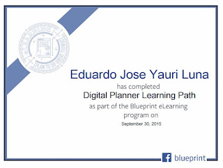 Certificado Facebook Blueprint - Digital Planner Buyer Learning Path - Eduardo Jose Yauri Luna