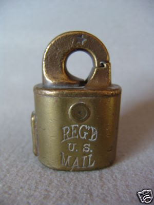 Vintage US Mail Brass Lock With 4 Digit Glass Window