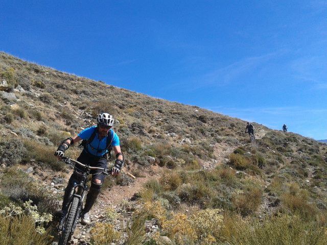 man on a mountain bike