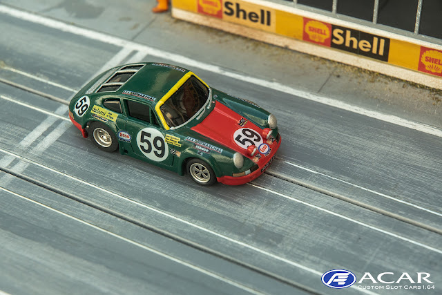 AFX Porsche Carrera converted to Porsche 911 S slot car