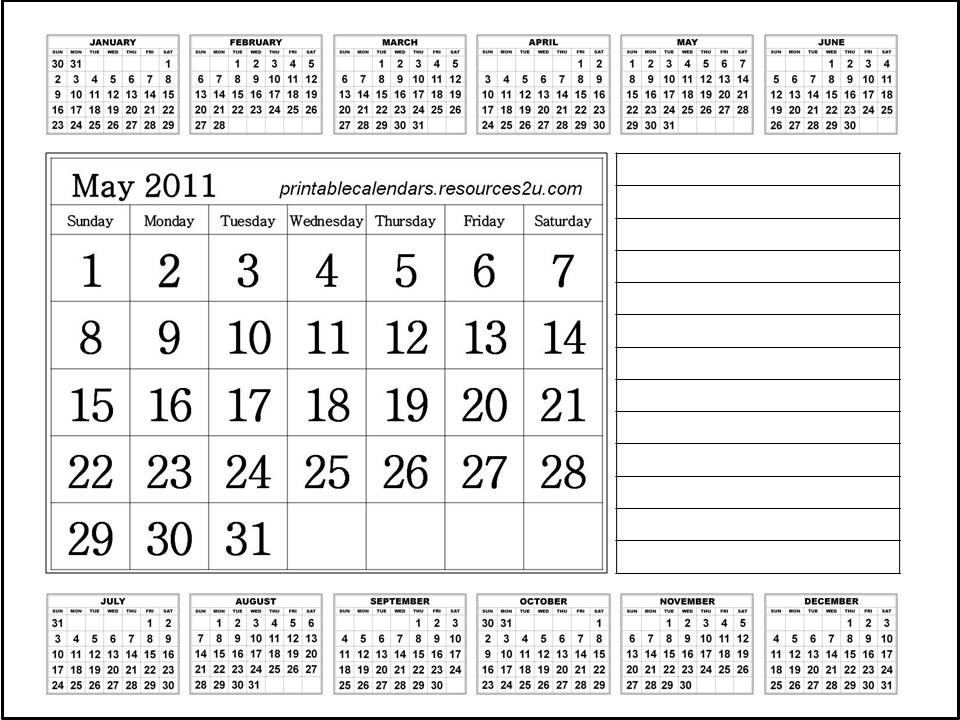 printable may calendar 2011. Calendar 2011 May to print