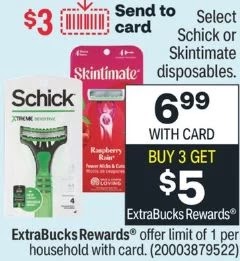 Schick & Skintimate CVS Deal