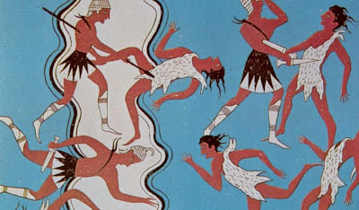 Guerreros del Palacio de Pilos - Pintura micénica