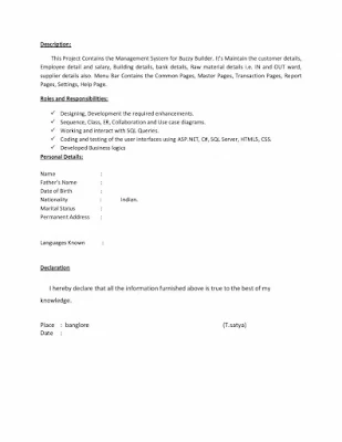 DOT NET Resume 3