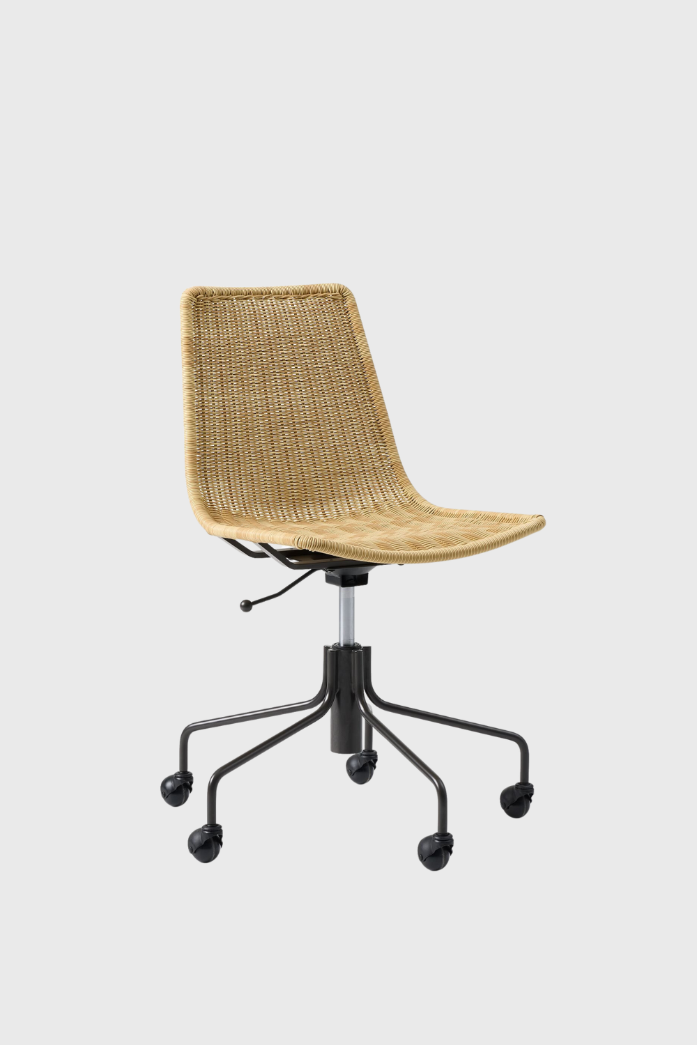 slope wicker swivel office chair