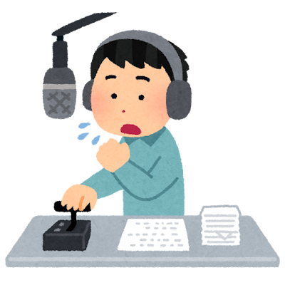ラジオのカフのイラスト（男性）