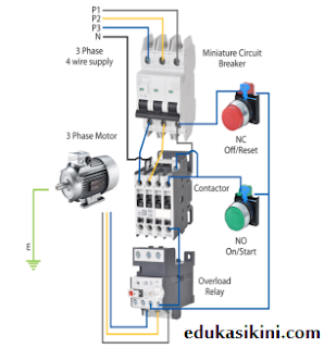Rangkaian kontaktor tiga fase