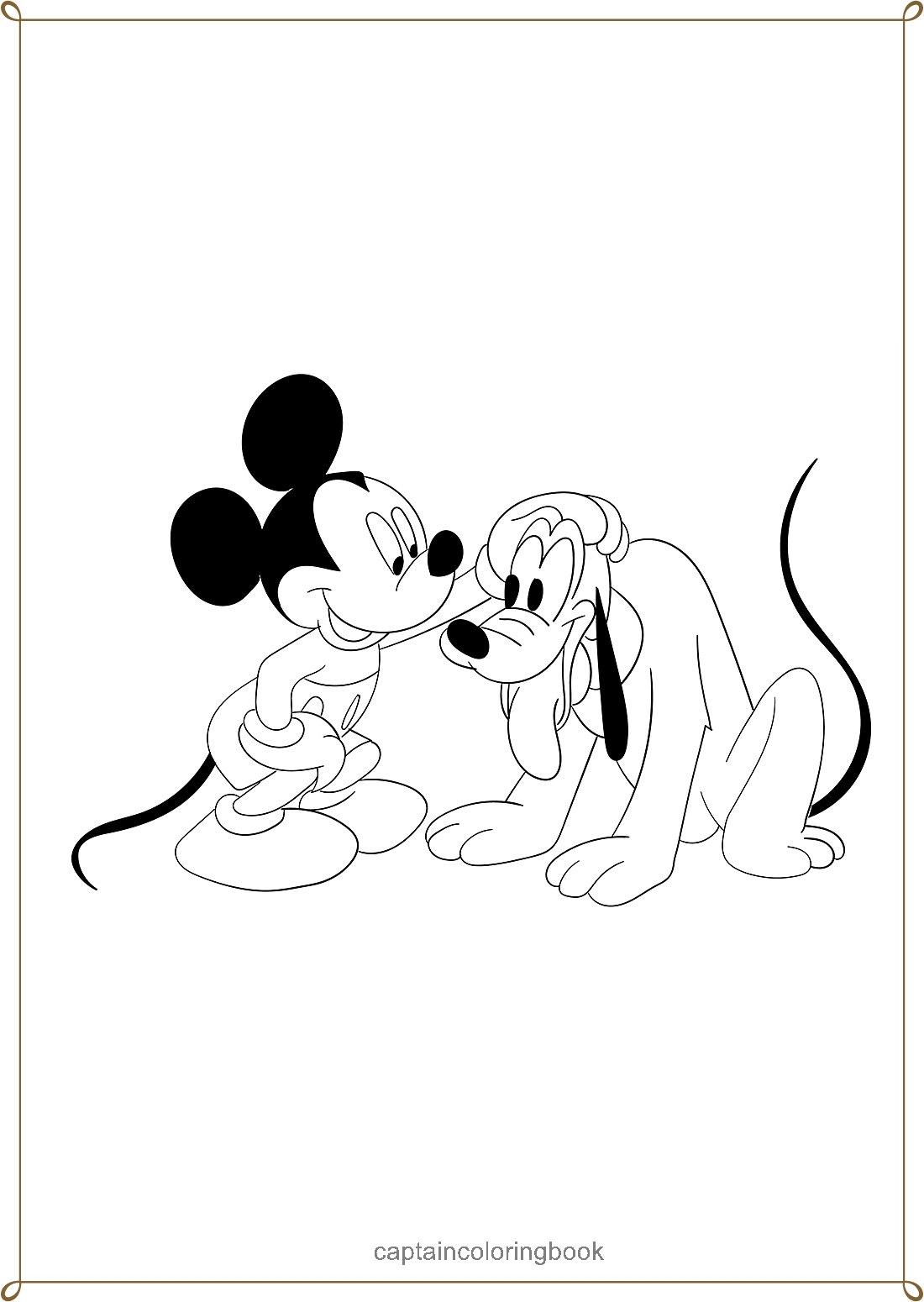 Pluto Coloring Pages ebook Disney Coloring page