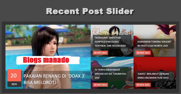 Cara Buat Responsive Slider atau Recent Post Keren di Blog