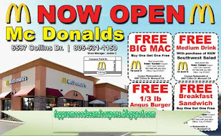 Free Printable Mcdonalds Coupons