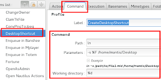 Nautilus Actions Create Desktop Shortcut ln