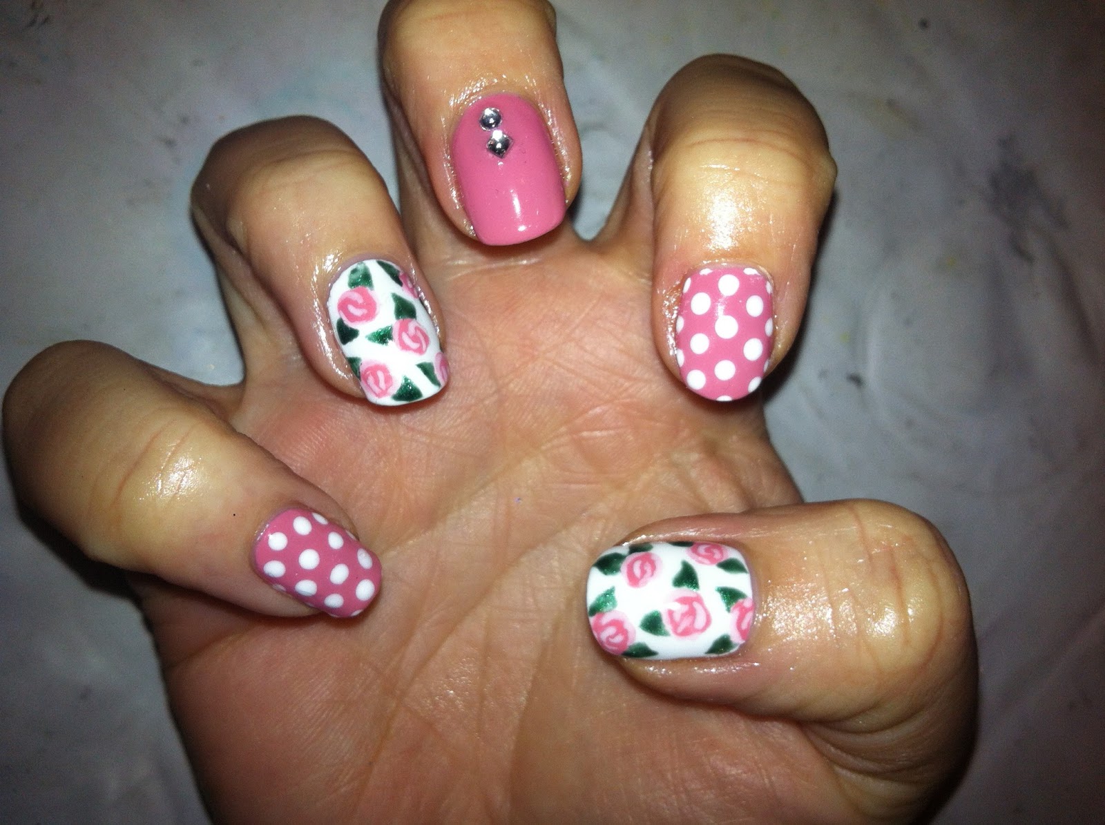 Brush up and Polish up!: CND Shellac Nail Art  Cath Kidston Cuteness