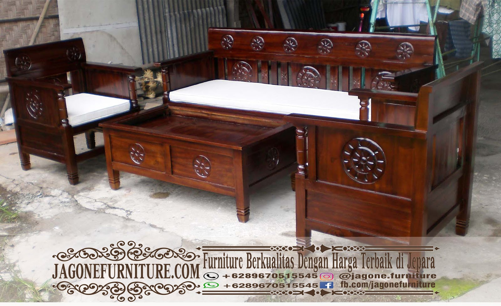  Kursi Tamu Kayu Jati Murah Jagone Furniture