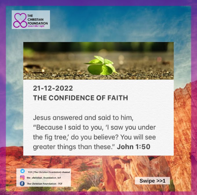THE CONFIDENCE OF FAITH | TCF DEVOTIONAL