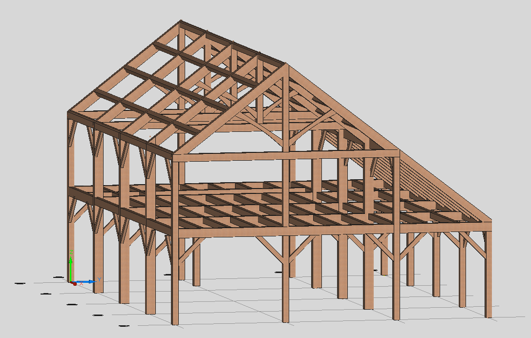Timber Frame Engineer: Douglas Fir Saltbox