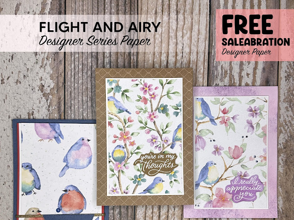 Stampin' Up! Trip Achievers Blog Hop February 2024 | Flight and Airy FREE SAB Paper