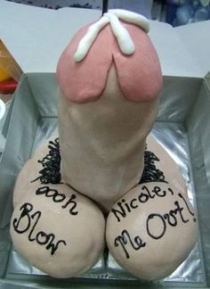 Online Delivery packet of a penis cake