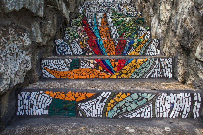 mosaic of bird of paradise