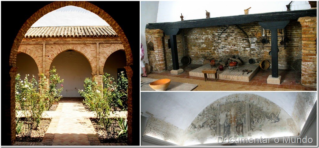 Claustro mudéjar, cozinha e coro baixo, Mosteiro de Santa Clara, Lugares columbinos, Moguer, Espanha