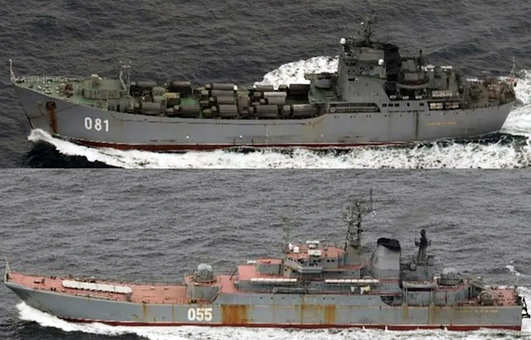 Japan notices Russian amphibious ships passing between its islands