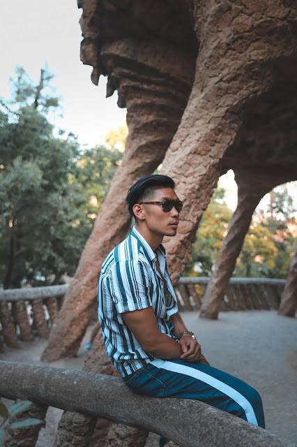 Summer Outfit - Wearing Stripes in Barcelona