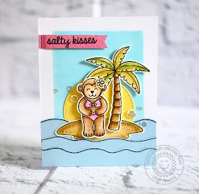 Sunny Studio Stamps: Island Getaway Sending Salty Kisses Monkey Card By Lexa Levana.