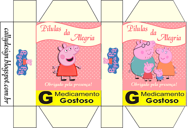 Cajas de Peppa Pig y Familia para imprimir gratis.