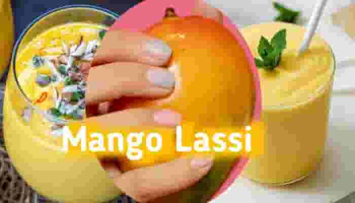 Mango lassi preparation