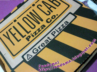Yellow Cab pizza box