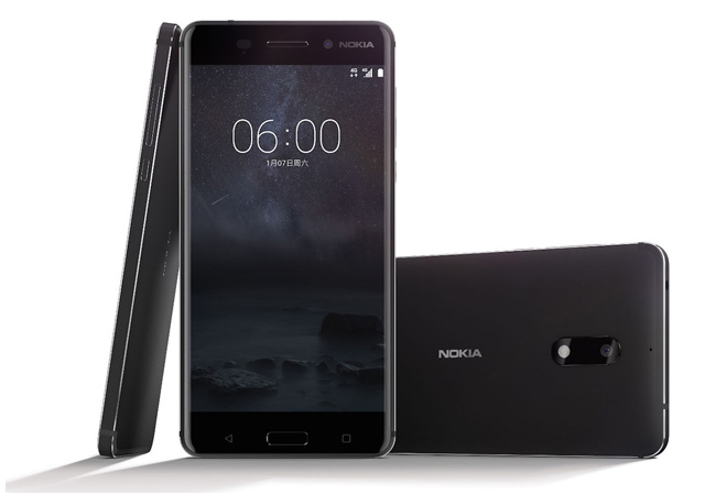 Nokia 8 Android smartphone. announced 2017 January. Features 3G, 4G, Display 5.7 inch IPS LCD touchscreen, 24 MP camera, Wi-Fi, GPS, Bluetooth.
