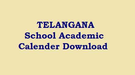 Telangana School Academic Calender 2021