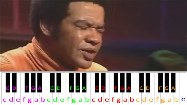 Ain't No Sunshine by Bill Withers Piano / Keyboard Easy Letter Notes for Beginners