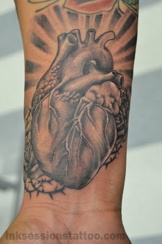 Human Heart Tattoo Posted by Ink Sessions Tattoo Voted 1 In Los Angeles