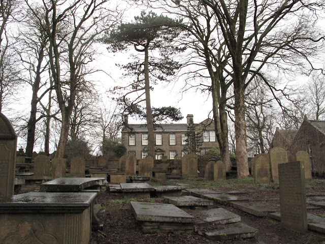 Looking over the graveyard to the parsonage.