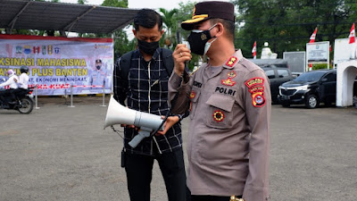 Vaksinasi Mahasiswa Cipayung Plus Banten, Kapolres Serang Kota Imbau Prokes