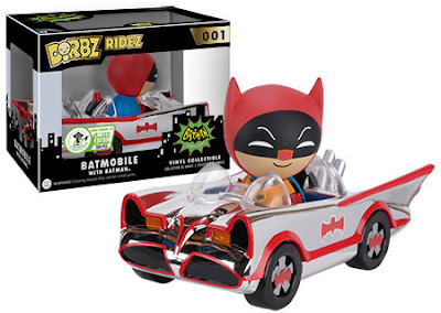 Emerald City Comicon 2016 Exclusive Chrome Plated 1966 Batmobile DC Comics Dorbz Ridez with Batman Dorbz Vinyl Figure by Funko