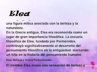 significado del nombre Elea