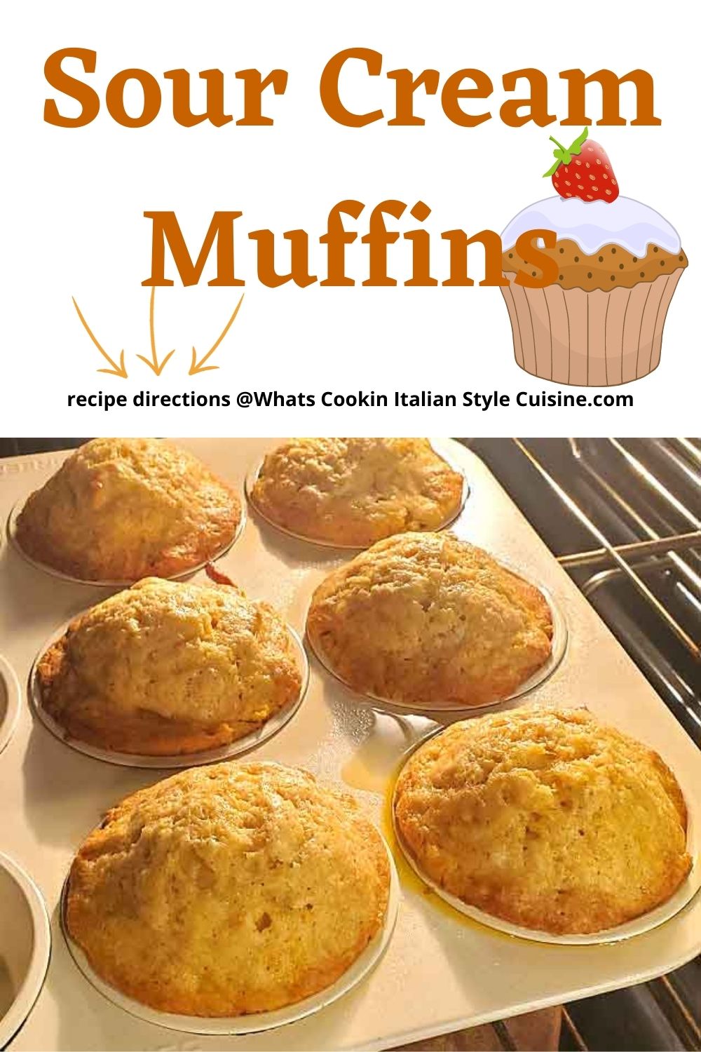 sour cream muffins pin for later