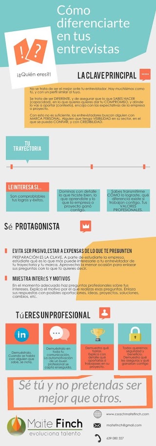 Cómo diferenciarte en tus entrevistas | INFOGRAFIA 