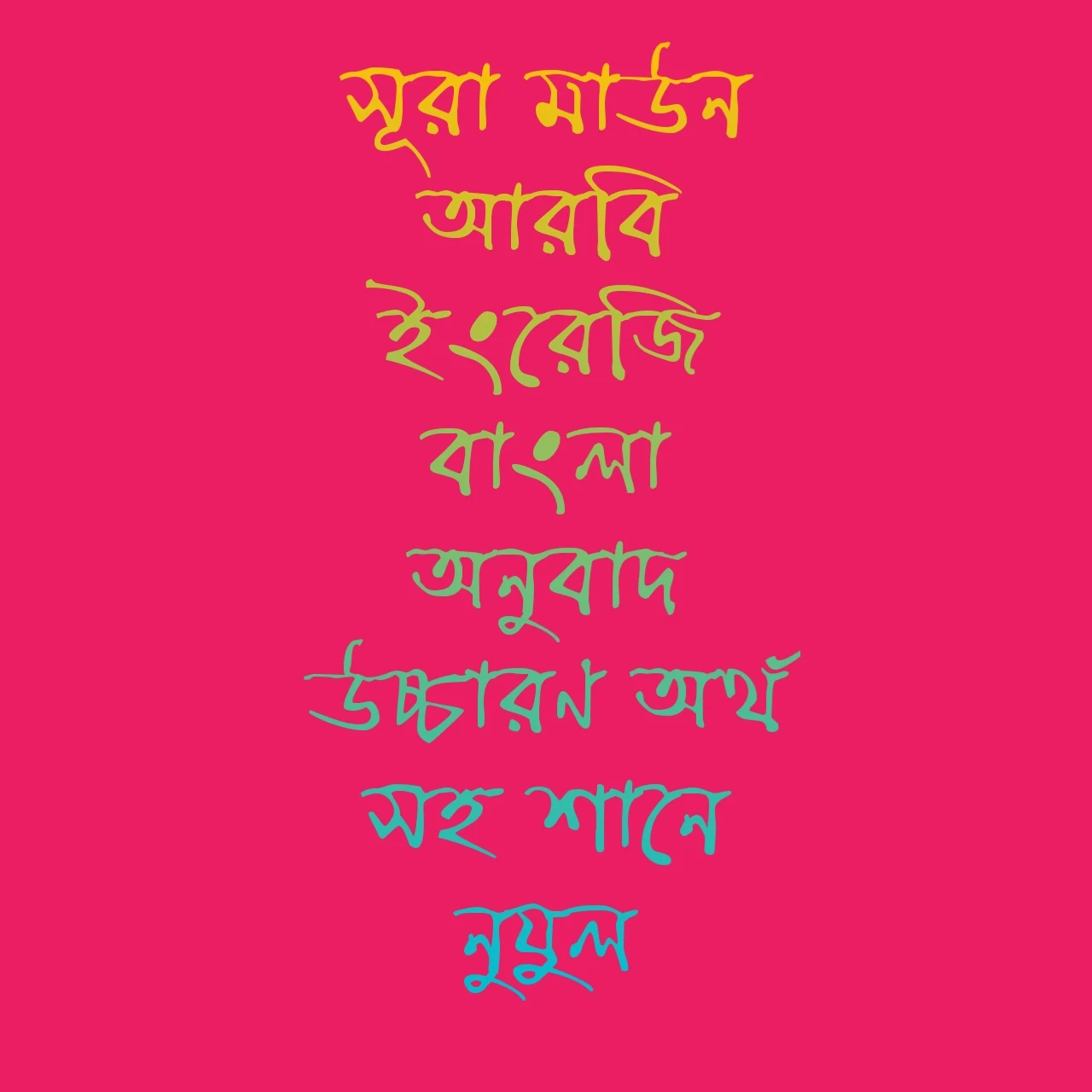 সূরা মাউন আরবি ইংরেজি বাংলা অনুবাদ উচ্চারণ অর্থ সহ শানে নুযুল Nujul with Surah Muan Arabic English Bengali Translation |